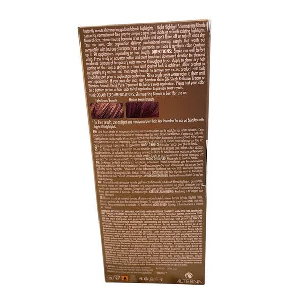 ALTERNA Blonde Hair Highlights Shimmering  Color Mousse 3.3oz NEW - Picture 2 of 4